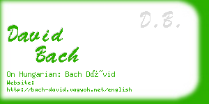 david bach business card